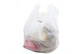 Shirt carrier bags 25+12x45 cm HDPE white